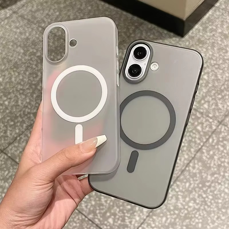 Clear Shockproof Bumper Case - Przezroczyste, matowe etui Magsafe do iPhone