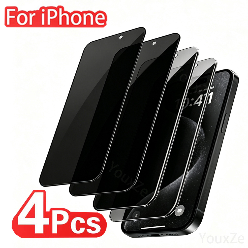 Anti Spy Privacy Glass Case - 4 szt. Szkła Hartowanego Anty-Spy do