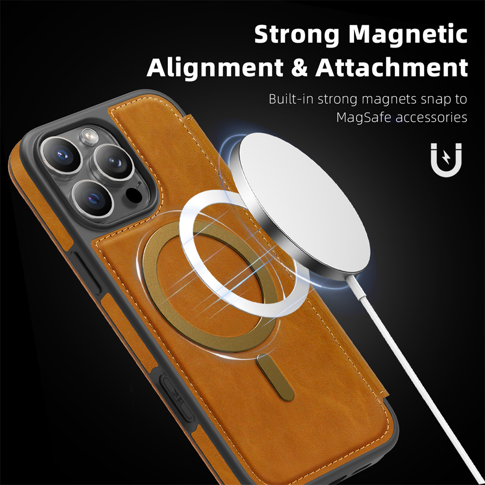 Magnetyczne etui na telefon z  – Leather Wallet Card Holder Phone Cover recenzja i cena